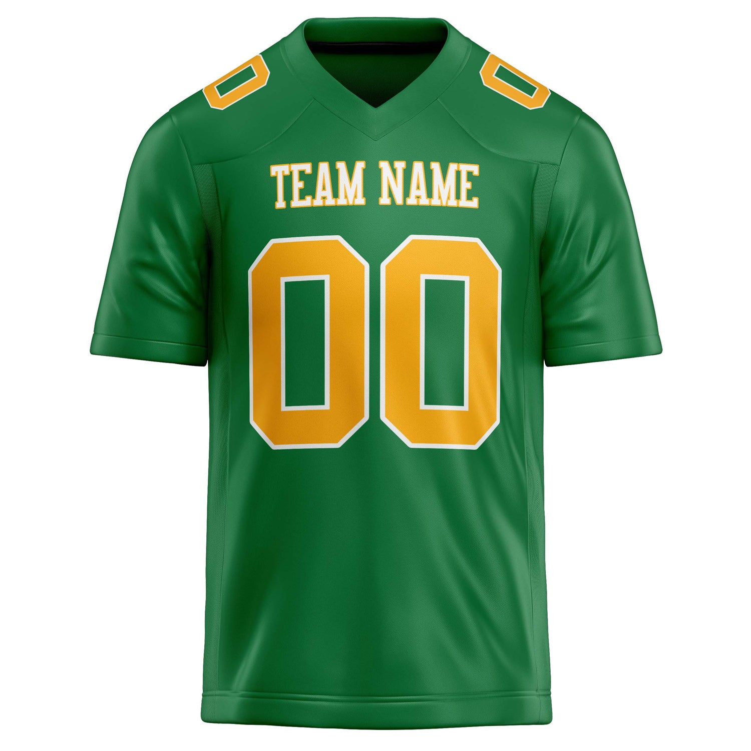 Personalized Grass & Green gold Solid Colour Football Jersey