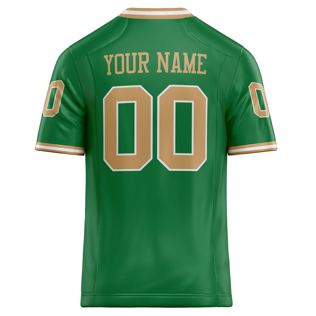 Personalized Grass & Green brown Solid Colour Football Jersey