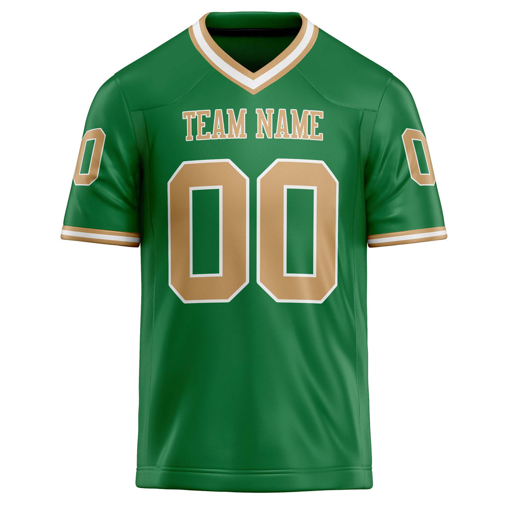 Personalized Grass & Green brown Solid Colour Football Jersey