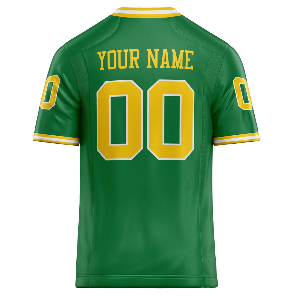 Personalized Grass & Green gold Solid Colour Football Jersey