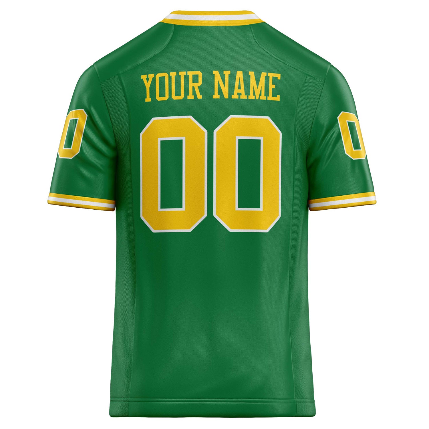 Personalized Grass & Green gold Solid Colour Football Jersey