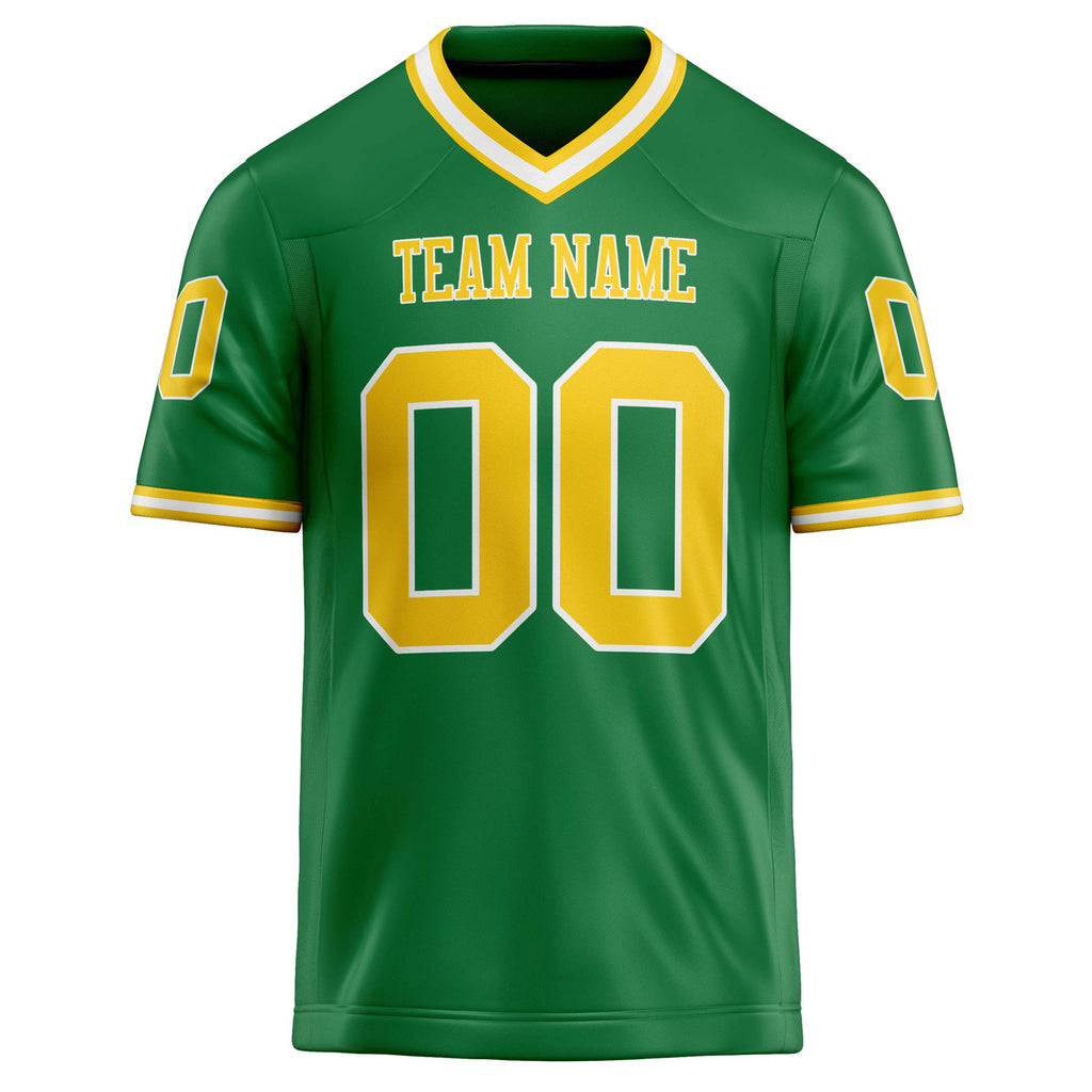 Personalized Grass & Green gold Solid Colour Football Jersey