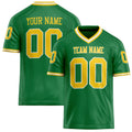 Personalized Grass Green gold Solid Colour Football Jersey FT02240730GR159