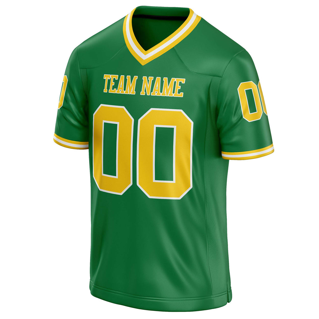 Personalized Grass & Green gold Solid Colour Football Jersey