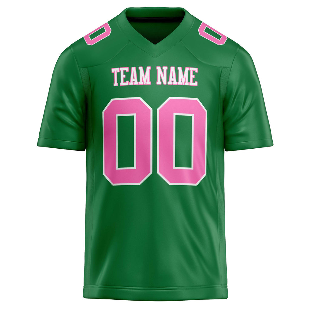 Personalized Grass & Green pink Solid Colour Football Jersey