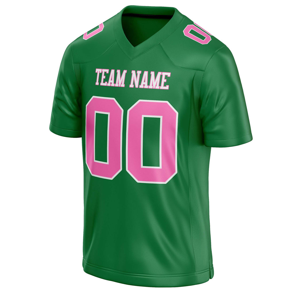 Personalized Grass & Green pink Solid Colour Football Jersey