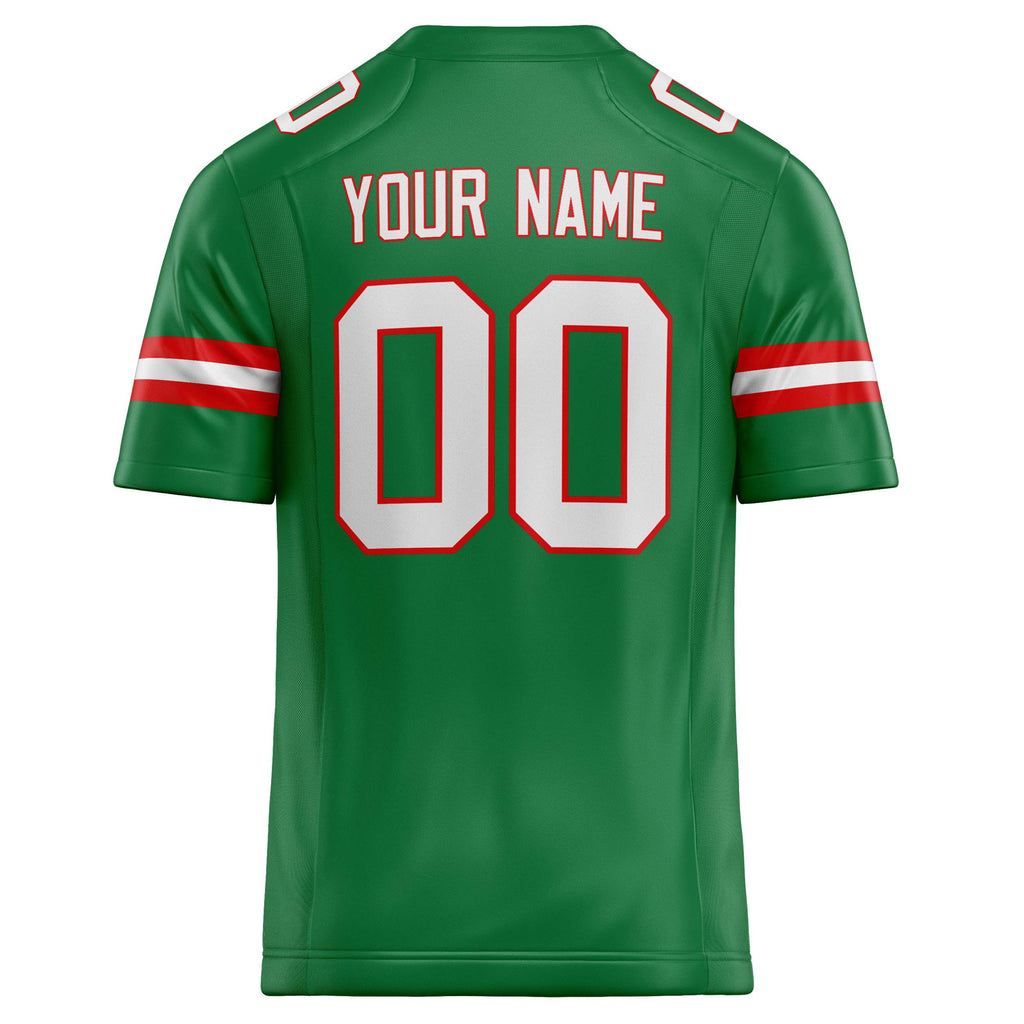 Personalized Grass & Green White Solid Colour Football Jersey