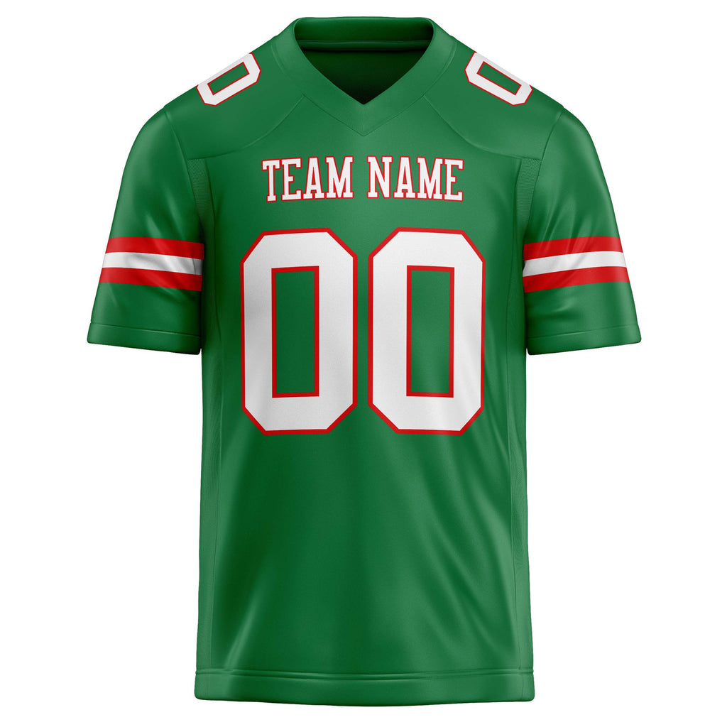 Personalized Grass & Green White Solid Colour Football Jersey