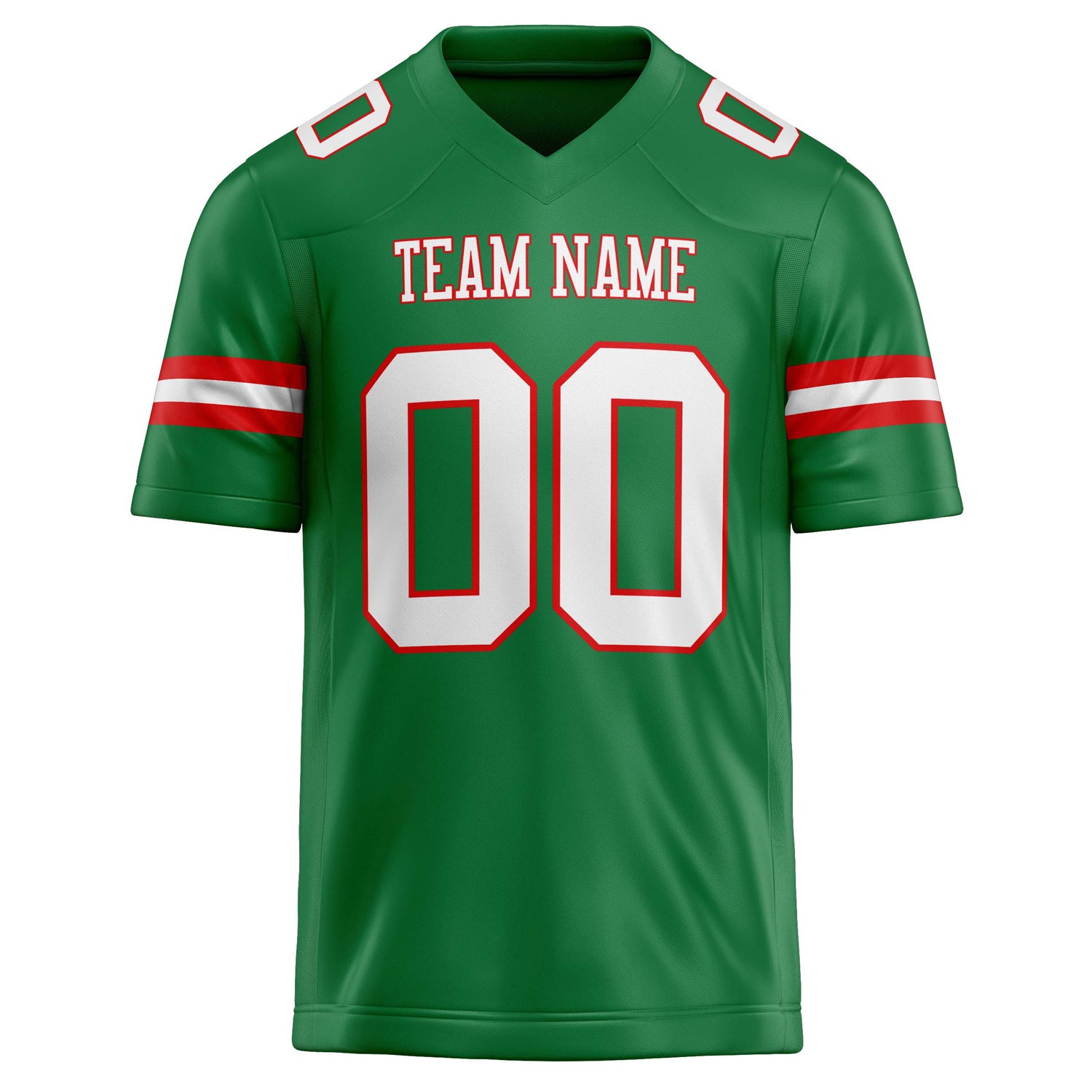 Personalized Grass & Green White Solid Colour Football Jersey