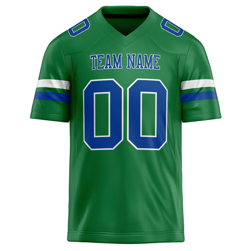 Personalized Grass & Green royal Solid Colour Football Jersey