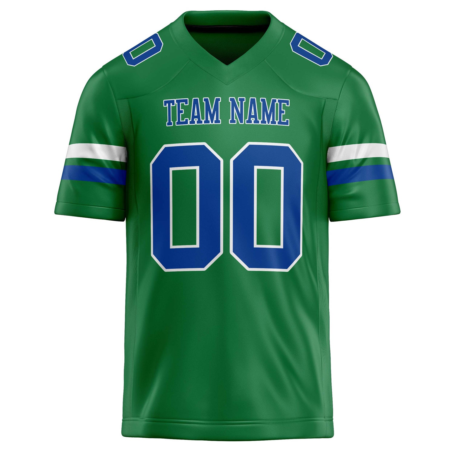 Personalized Grass & Green royal Solid Colour Football Jersey