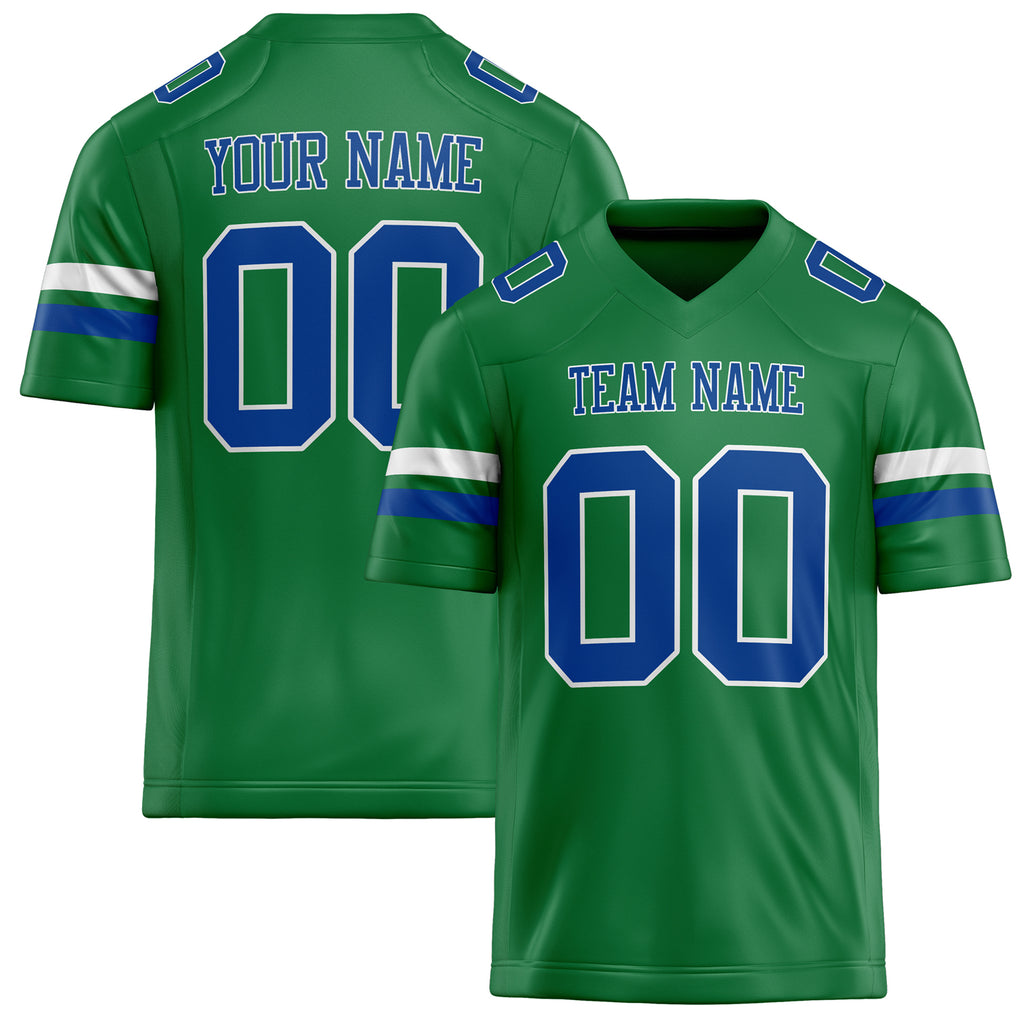 Personalized Grass Green royal Solid Colour Football Jersey FT02240730GR162
