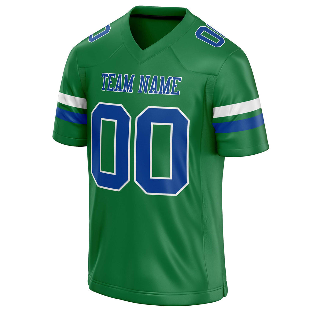 Personalized Grass & Green royal Solid Colour Football Jersey