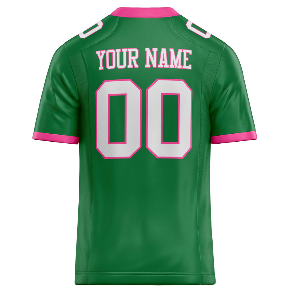 Personalized Grass & Green White Solid Colour Football Jersey