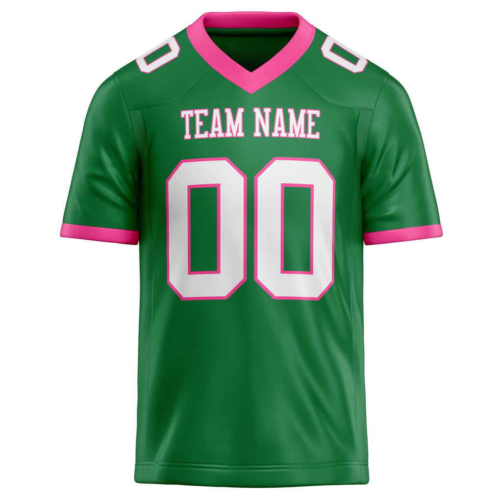 Personalized Grass & Green White Solid Colour Football Jersey