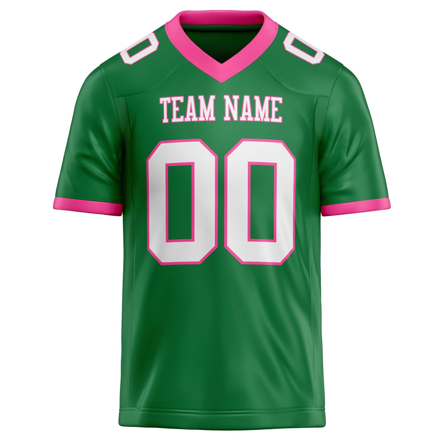 Personalized Grass & Green White Solid Colour Football Jersey