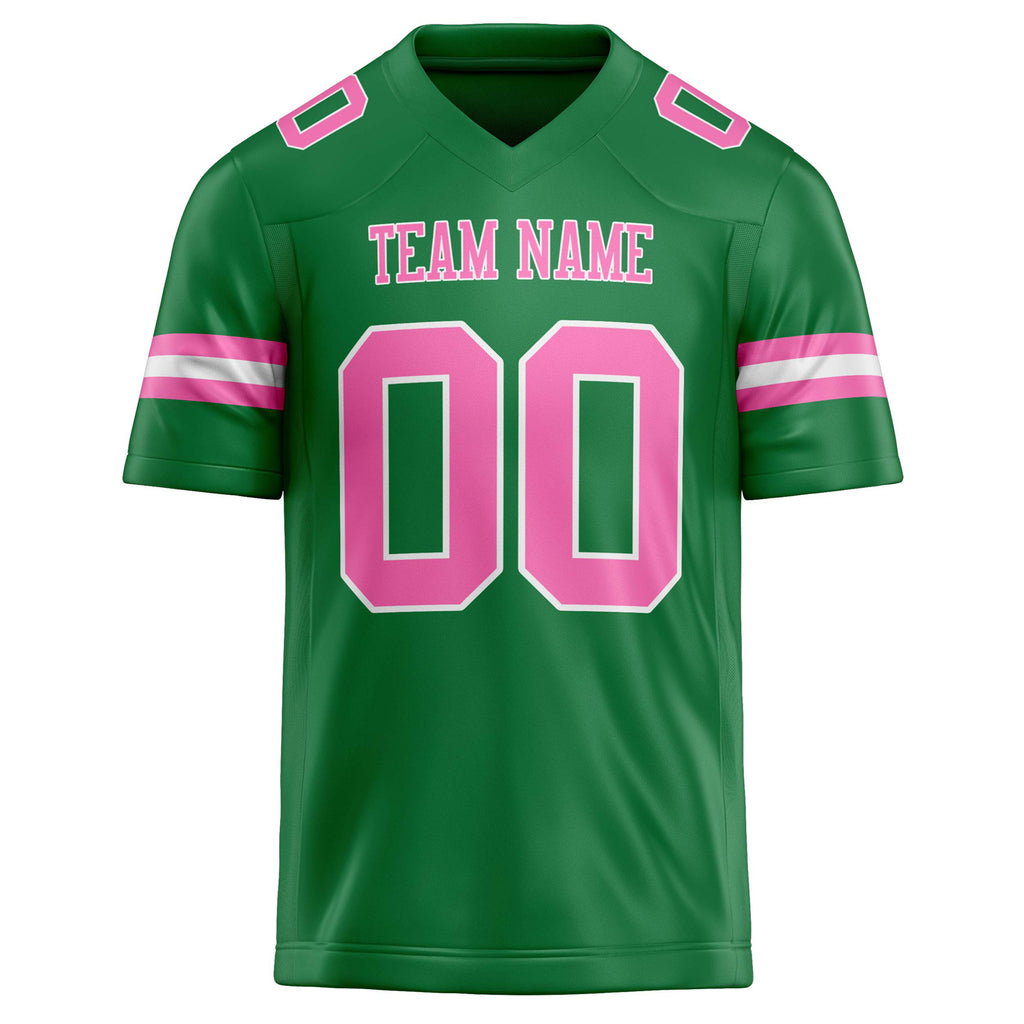 Personalized Grass & Green pink Solid Colour Football Jersey