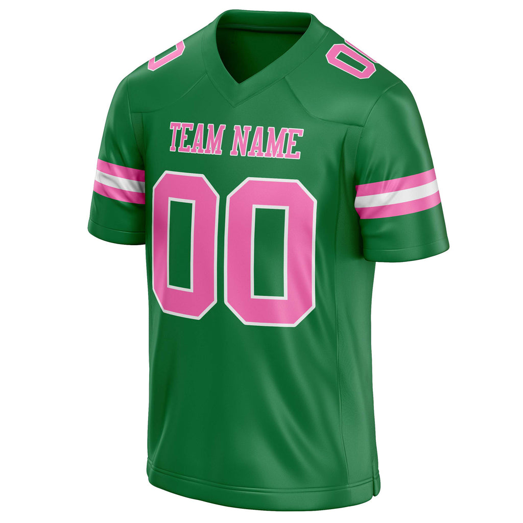 Personalized Grass & Green pink Solid Colour Football Jersey