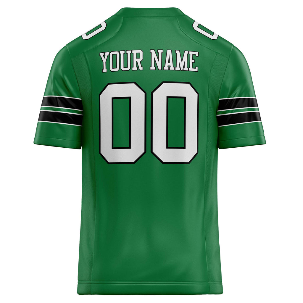 Personalized Grass & Green White Solid Colour Football Jersey