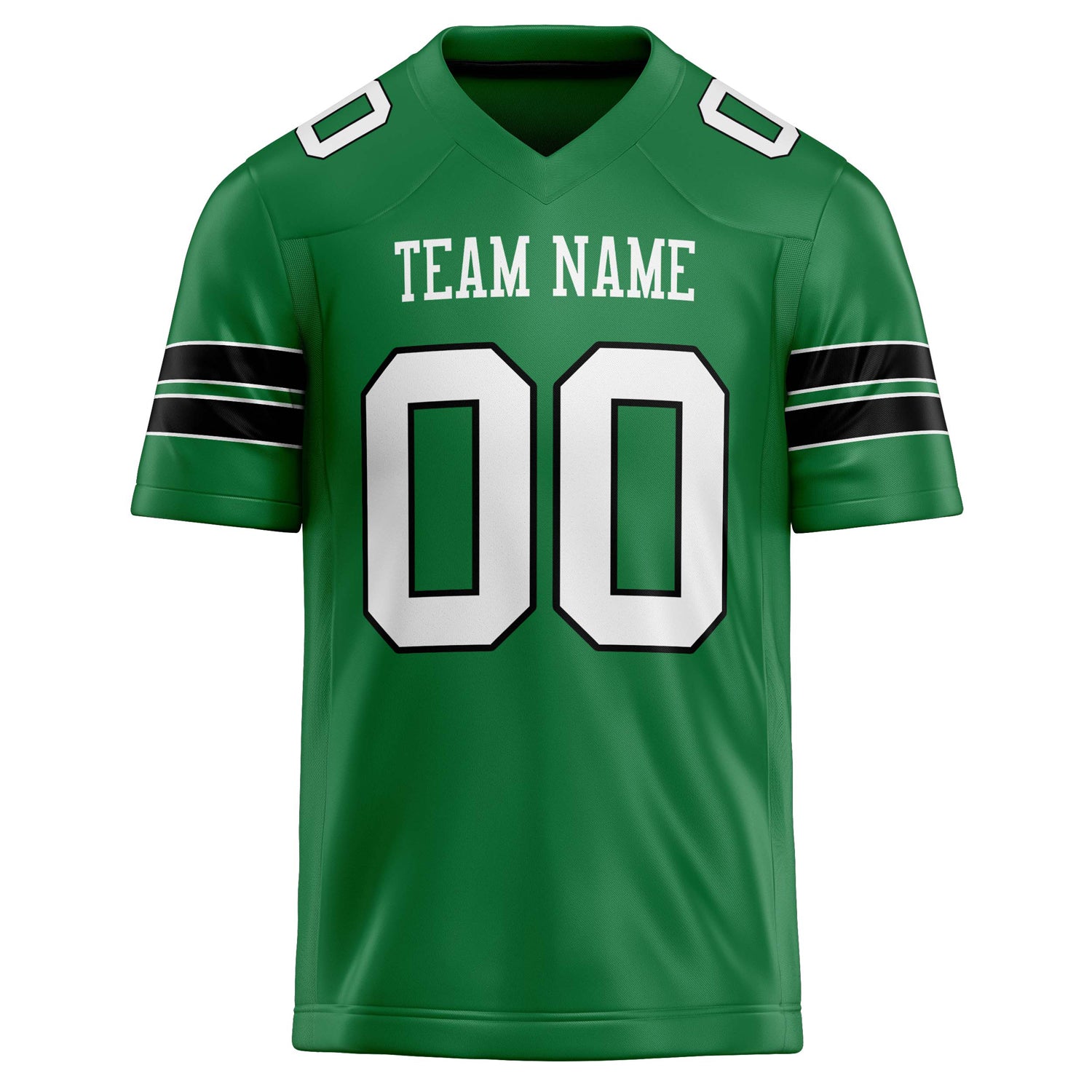 Personalized Grass & Green White Solid Colour Football Jersey