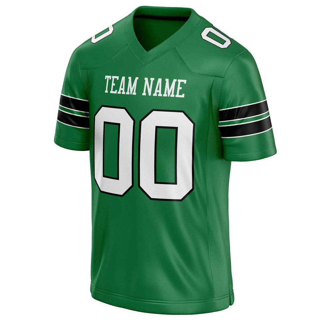Personalized Grass & Green White Solid Colour Football Jersey