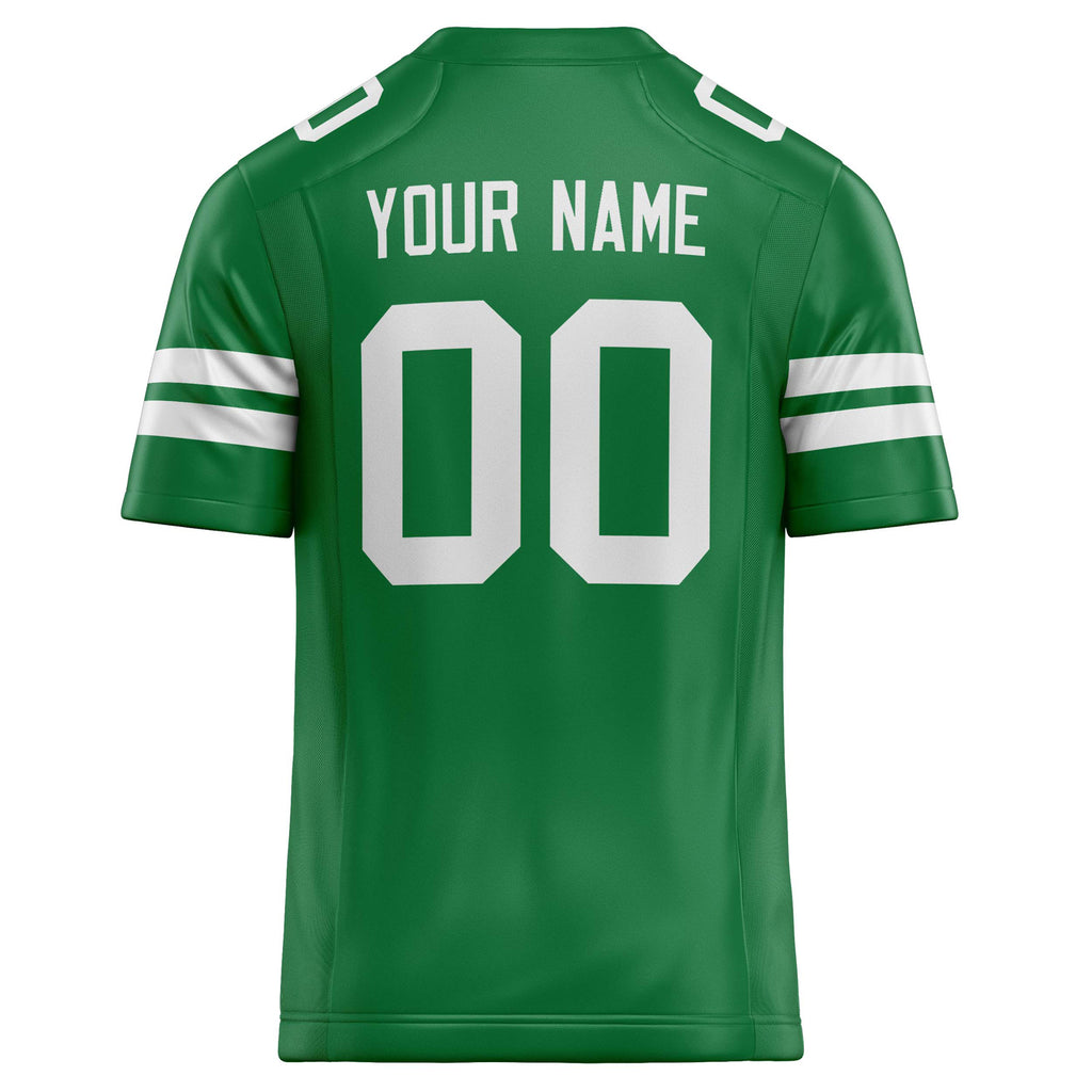 Personalized Grass & Green White Solid Colour Football Jersey