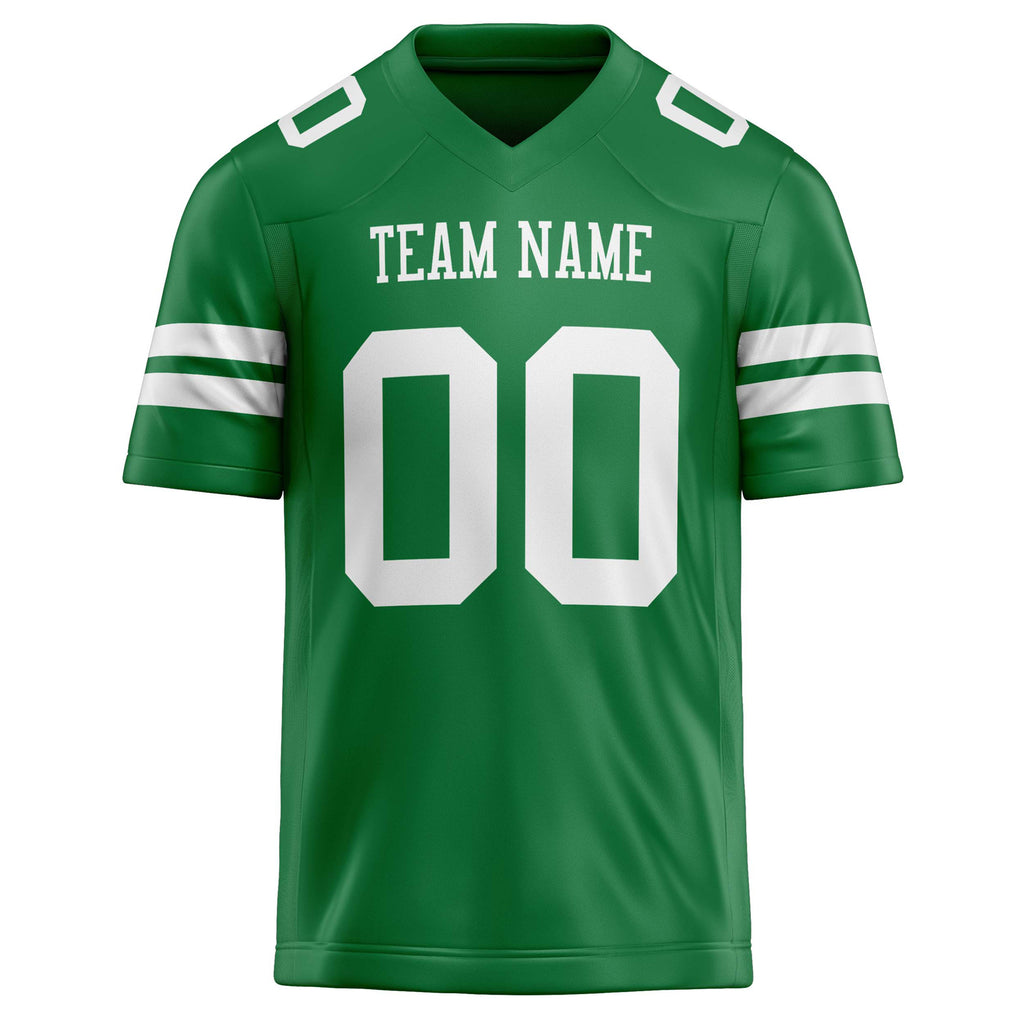 Personalized Grass & Green White Solid Colour Football Jersey