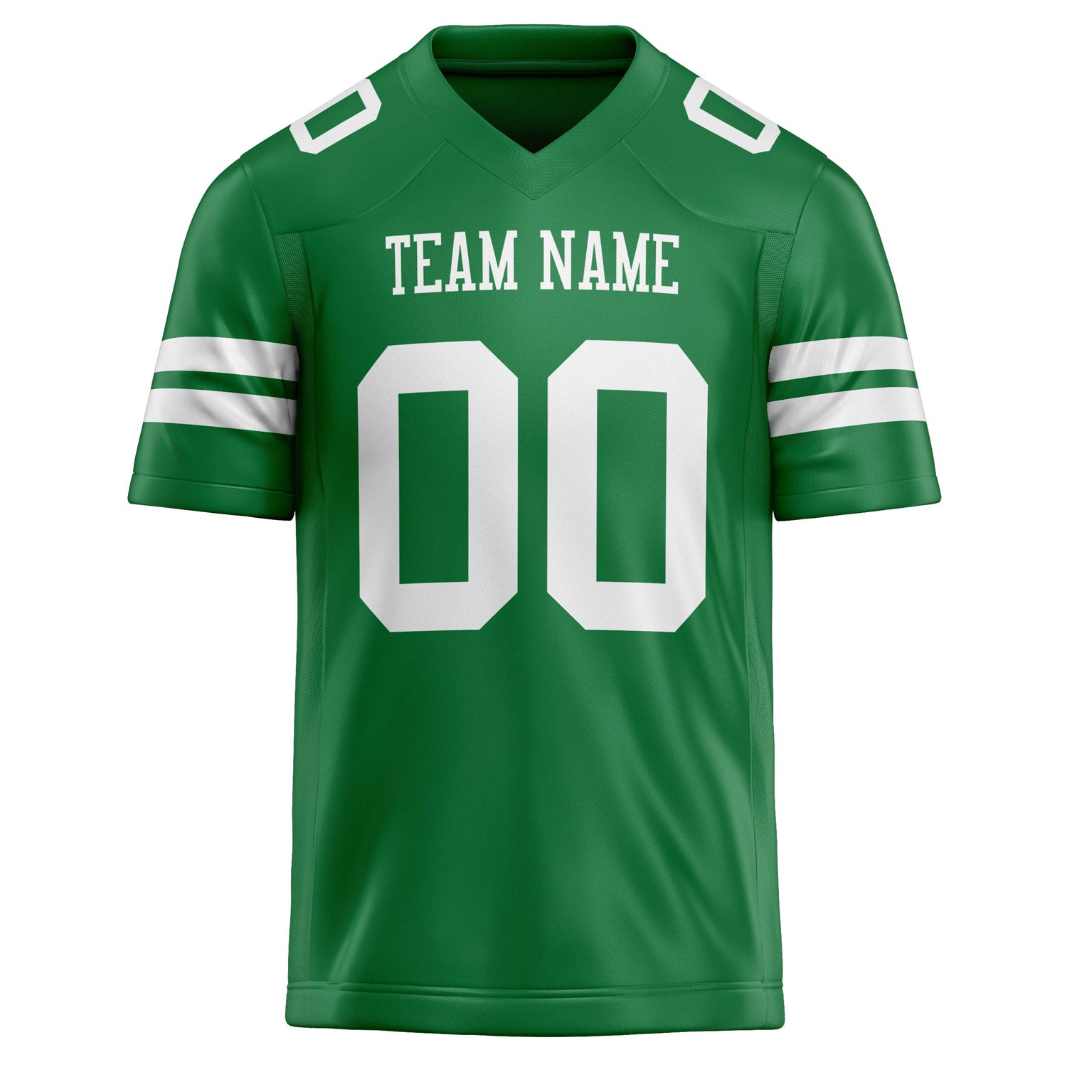 Personalized Grass & Green White Solid Colour Football Jersey