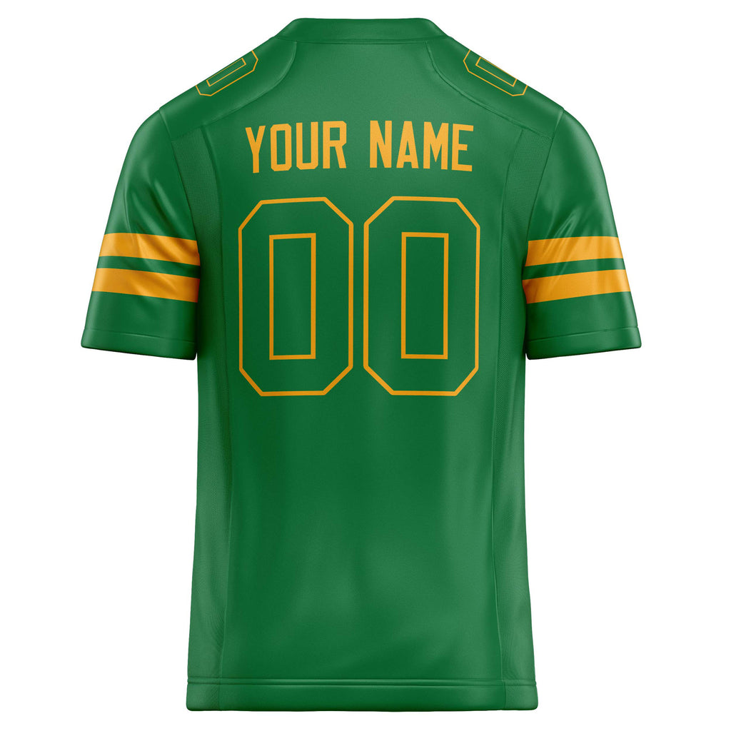 Personalized Grass & Green gold Solid Colour Football Jersey