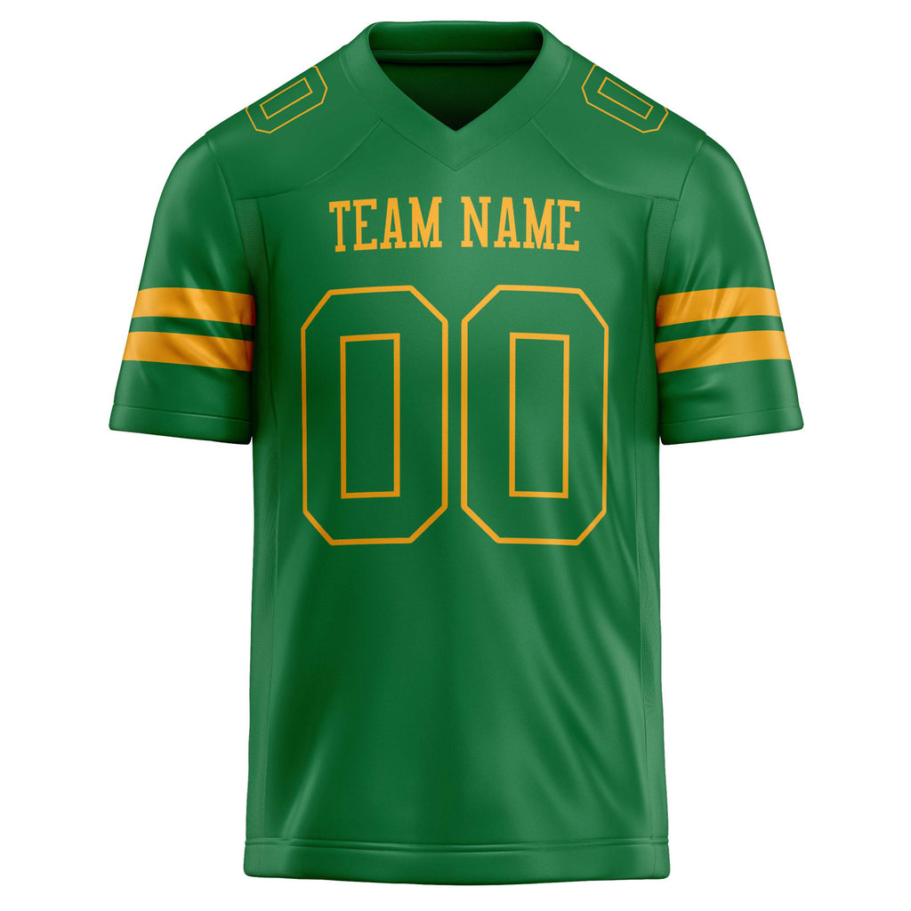 Personalized Grass & Green gold Solid Colour Football Jersey
