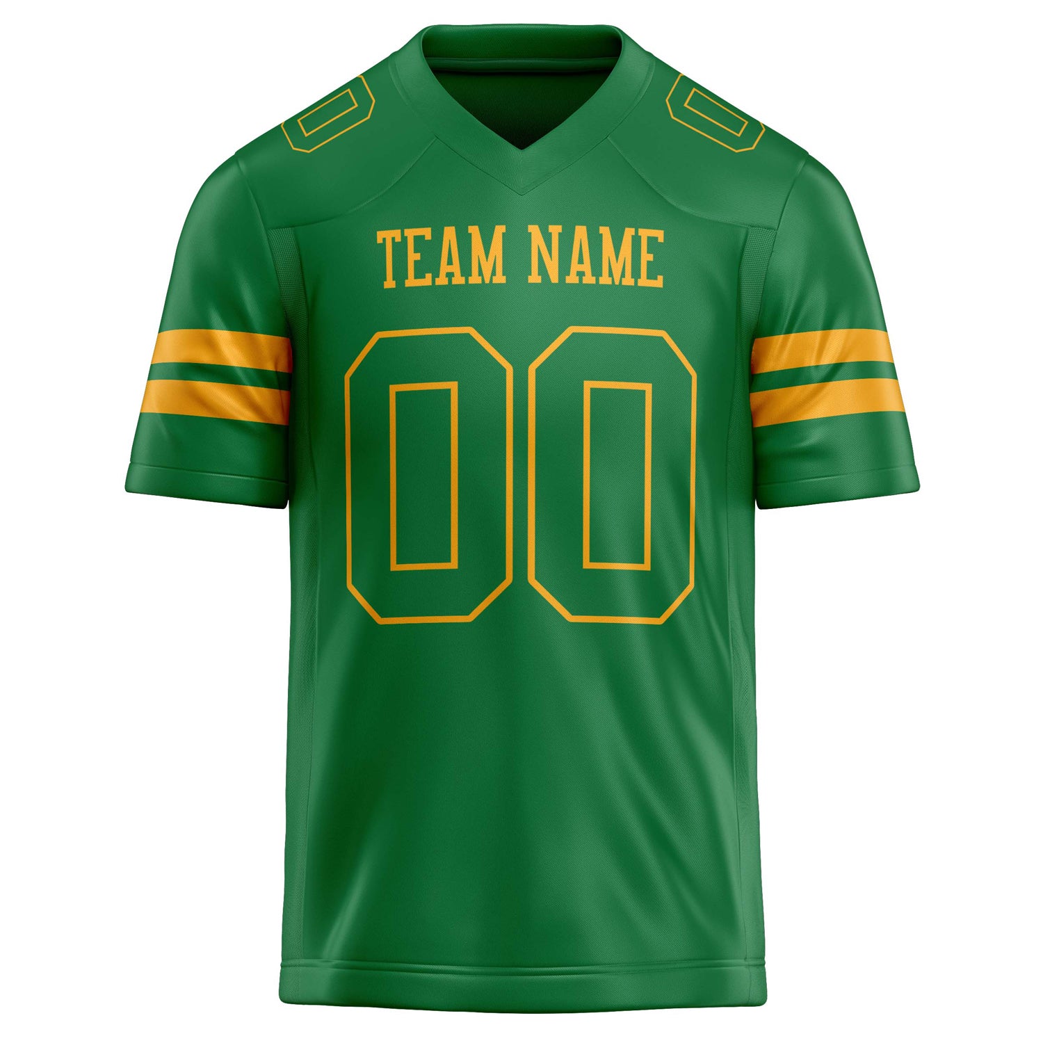 Personalized Grass & Green gold Solid Colour Football Jersey