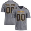Personalized Gray Black Solid Colour Football Jersey FT02240730GR169