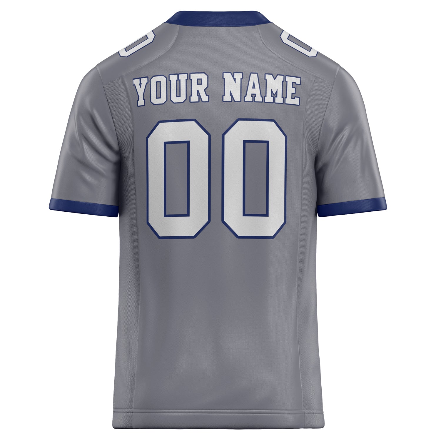 Personalized Gray & White Solid Colour Football Jersey