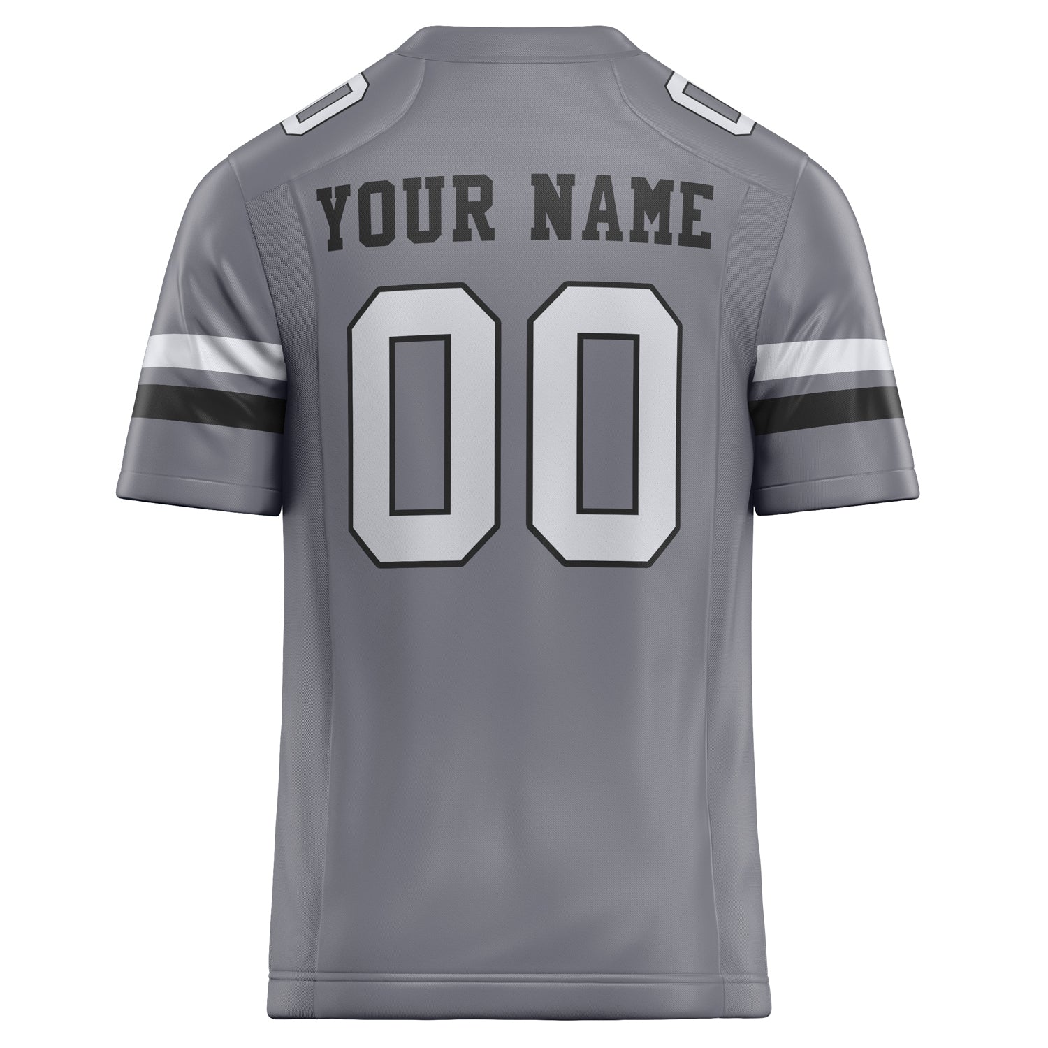 Personalized Gray & White Solid Colour Football Jersey
