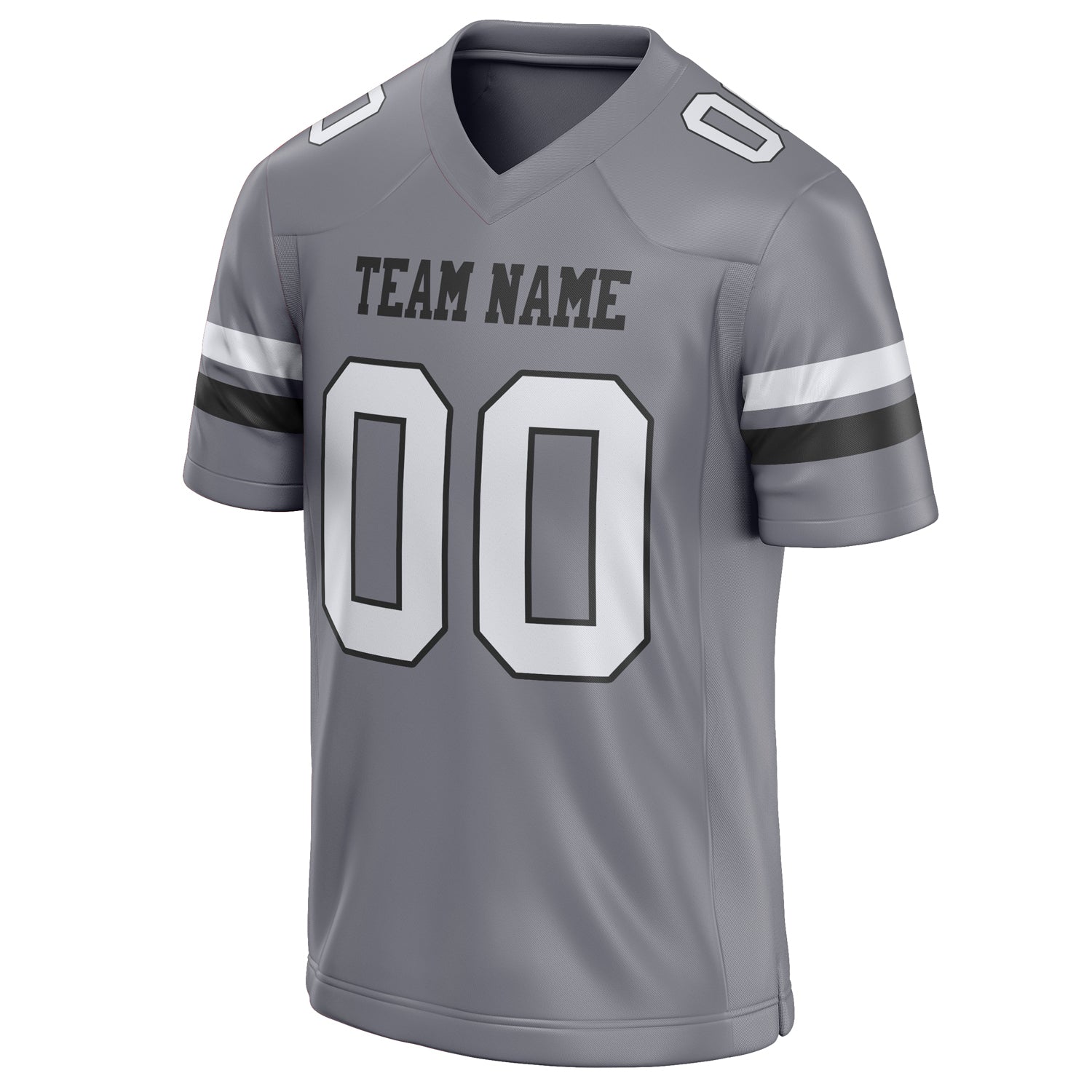Personalized Gray & White Solid Colour Football Jersey