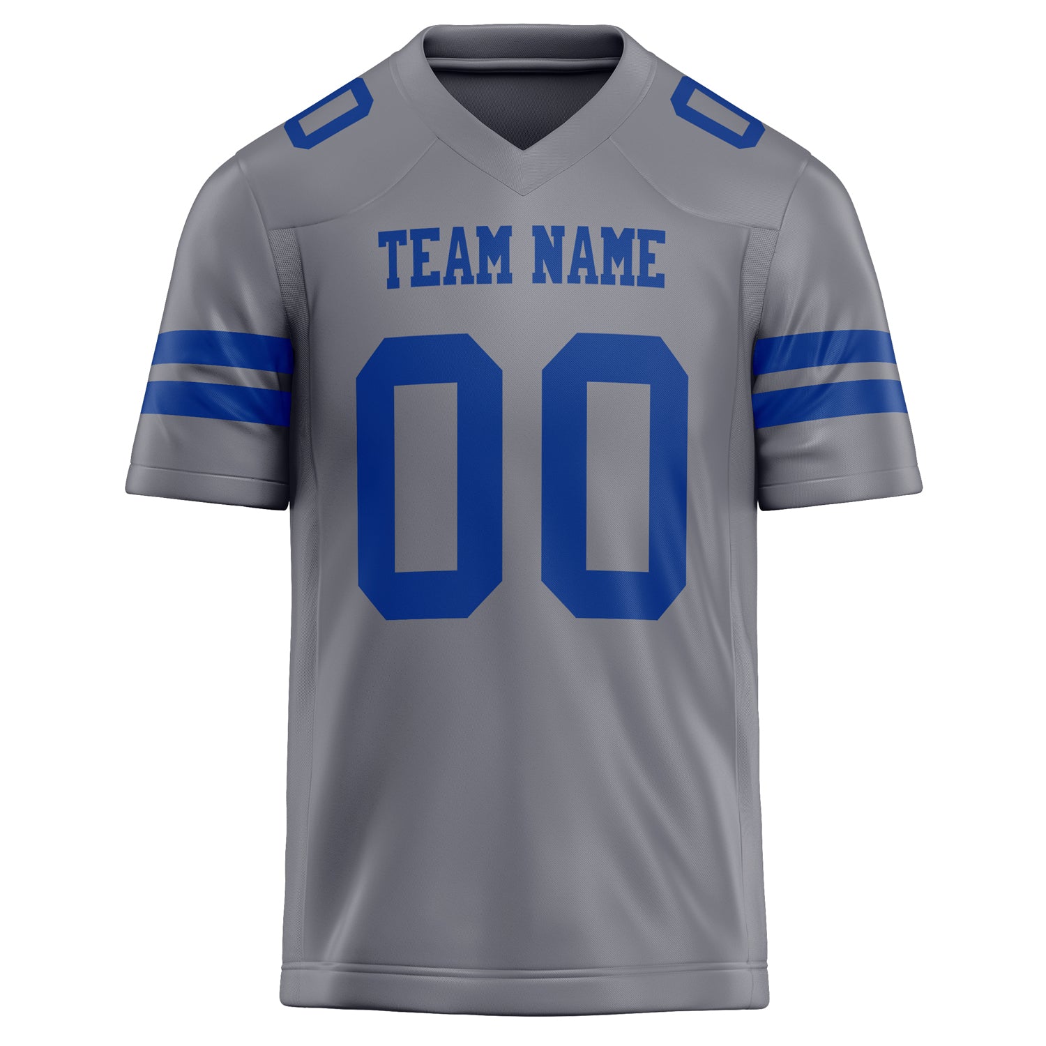 Personalized Gray & royal Solid Colour Football Jersey
