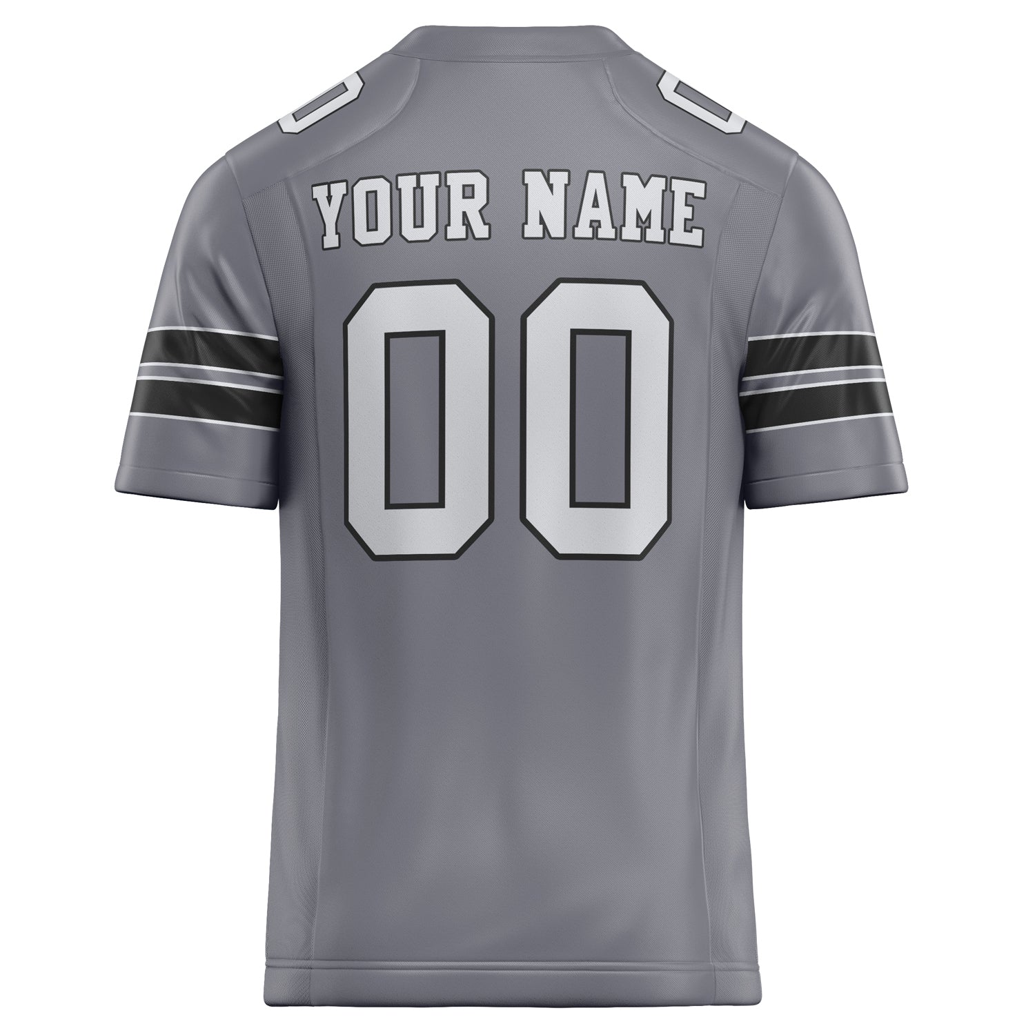 Personalized Gray & White Solid Colour Football Jersey