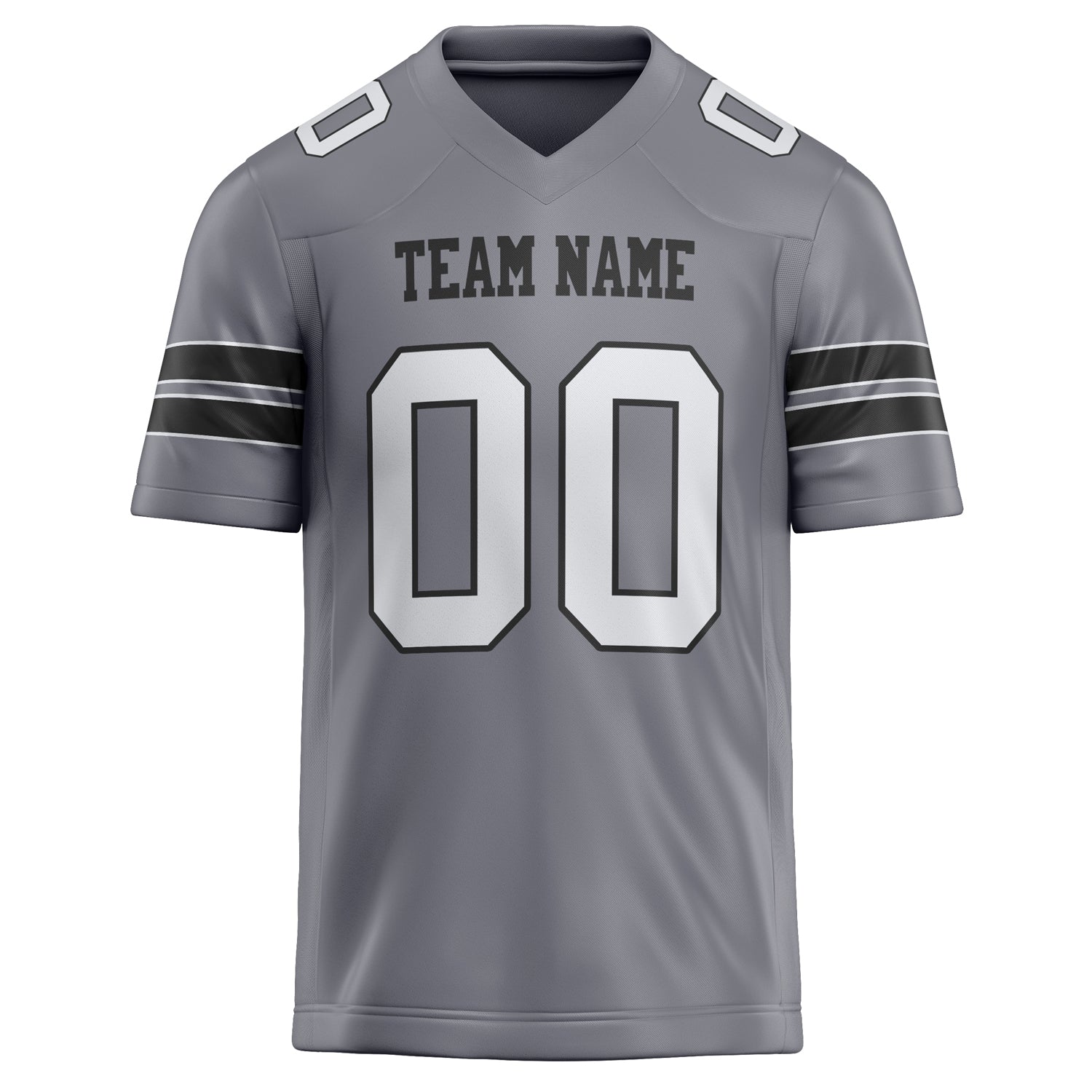 Personalized Gray & White Solid Colour Football Jersey