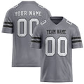 Personalized Gray White Solid Colour Football Jersey FT02240730GR179