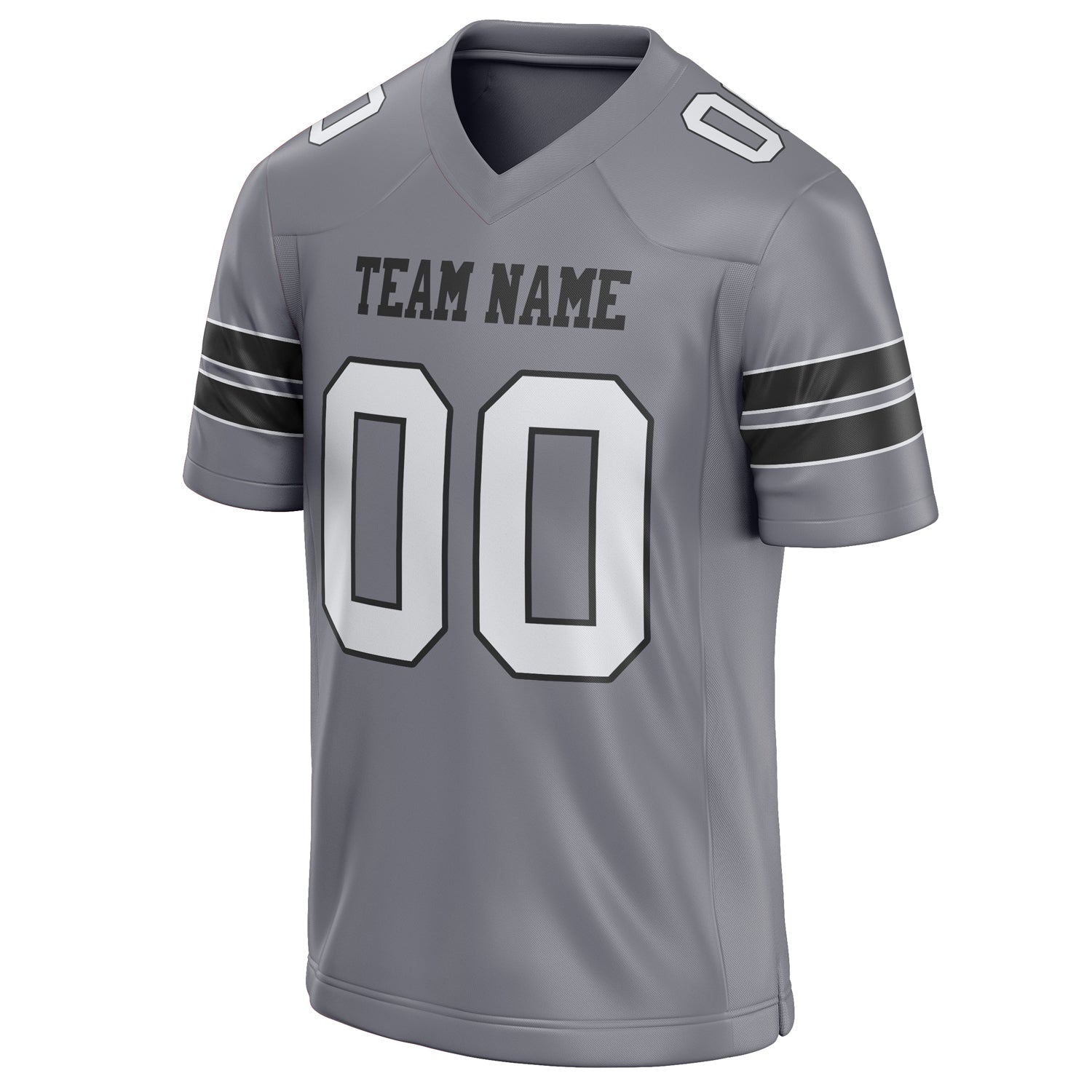 Personalized Gray & White Solid Colour Football Jersey