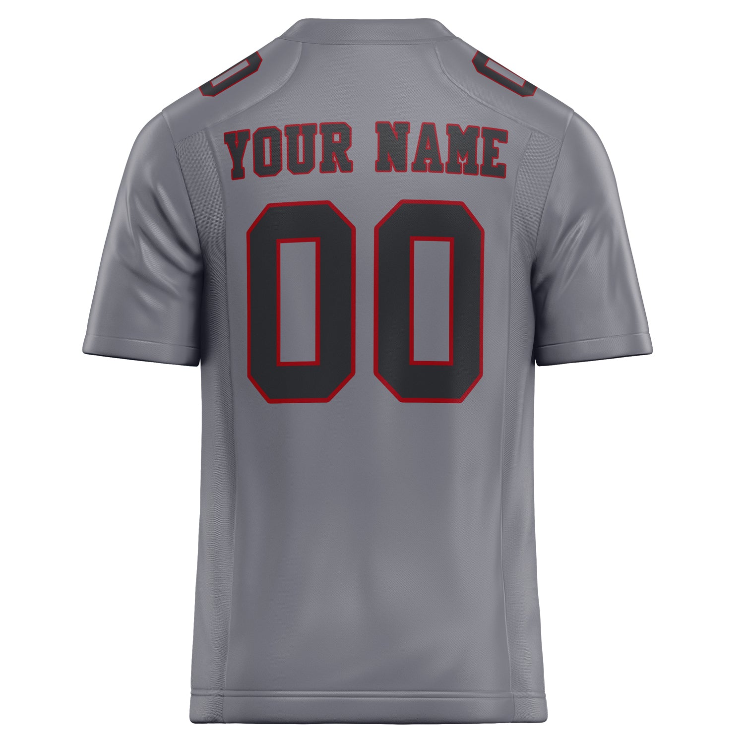 Personalized Gray & Black Solid Colour Football Jersey