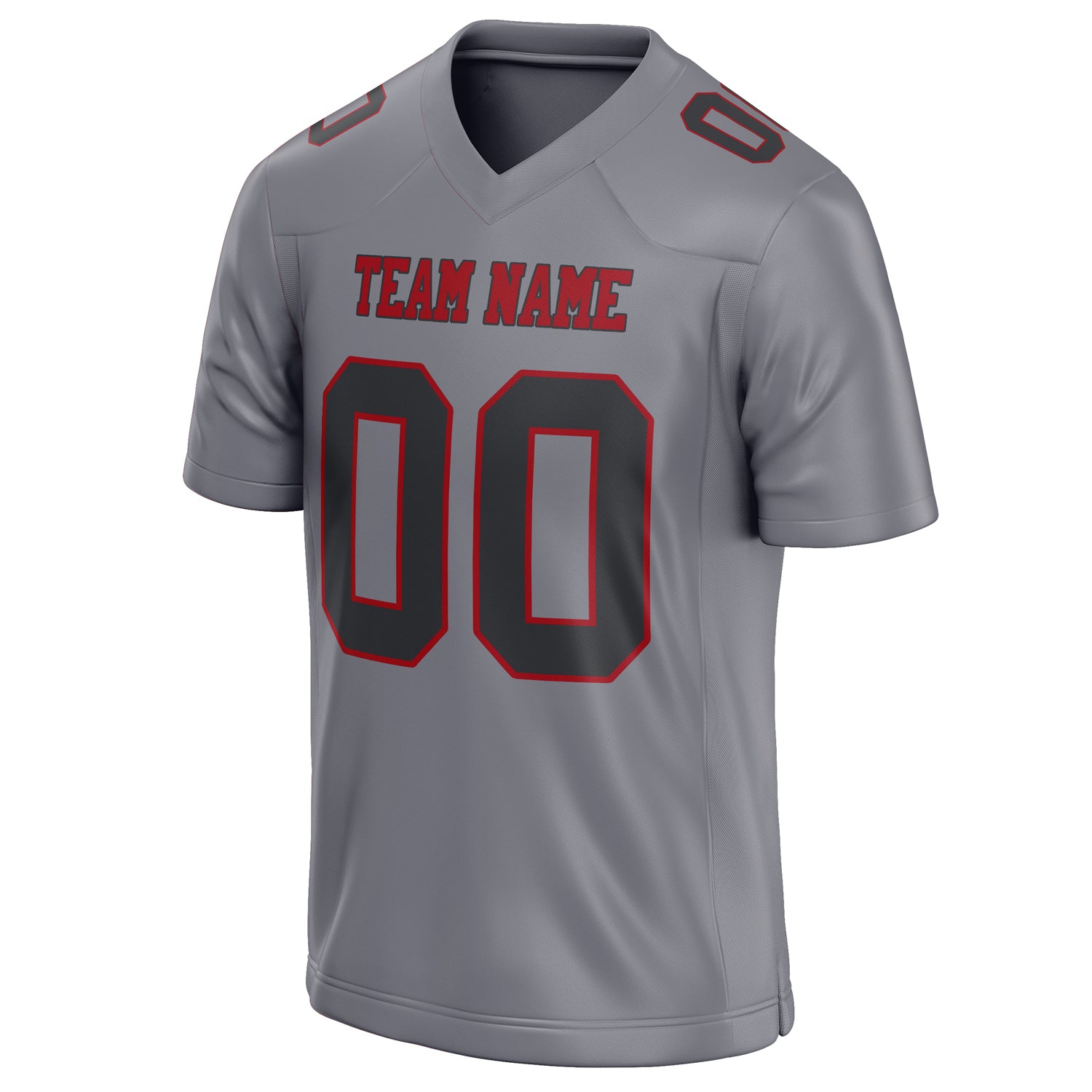 Personalized Gray & Black Solid Colour Football Jersey
