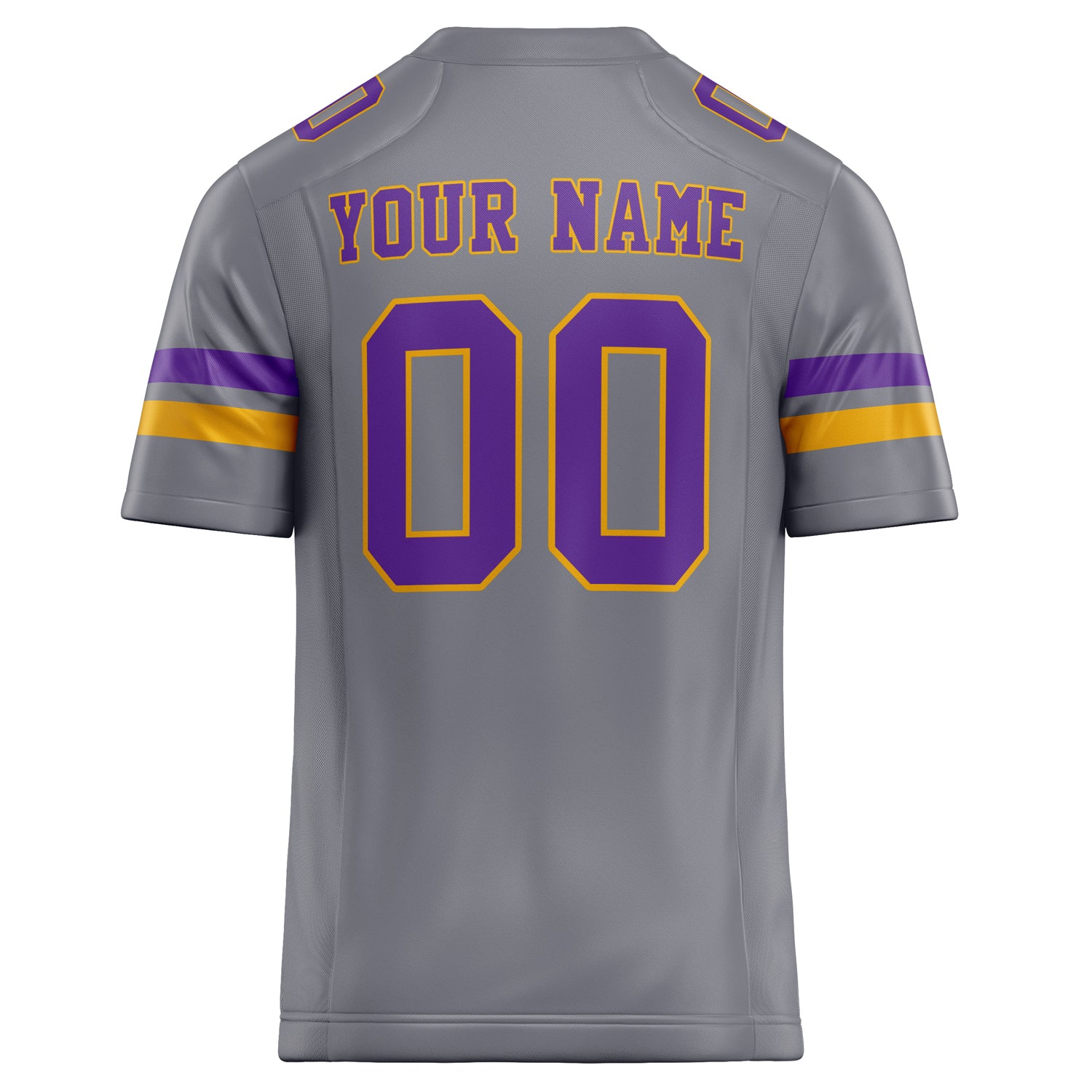 Personalized Gray & Purple Solid Colour Football Jersey