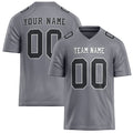 Personalized Gray Black Solid Colour Football Jersey FT02240730GR182