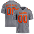 Personalized Gray orange Solid Colour Football Jersey FT02240730GR183