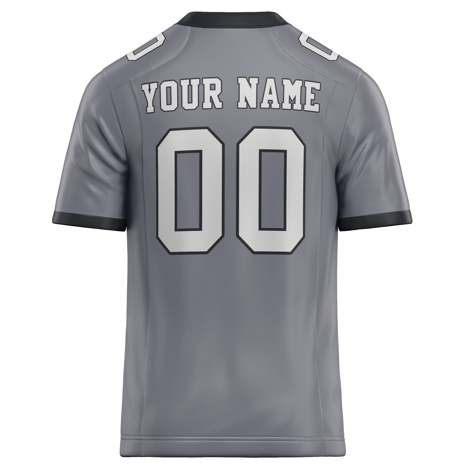Personalized Gray & White Solid Colour Football Jersey