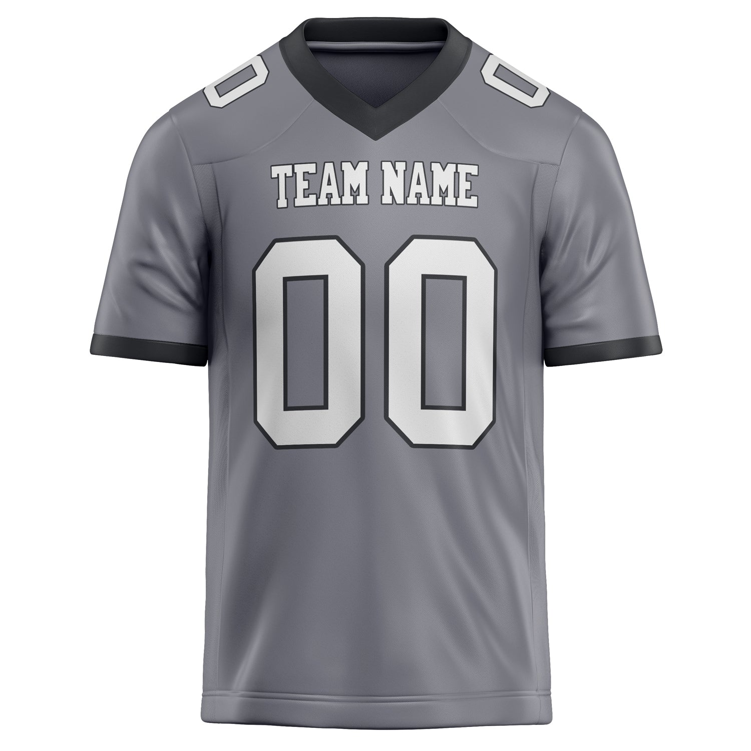 Personalized Gray & White Solid Colour Football Jersey