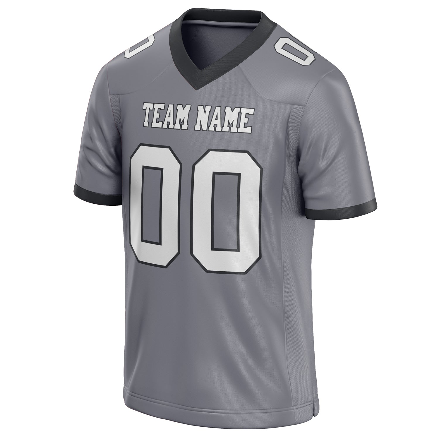 Personalized Gray & White Solid Colour Football Jersey