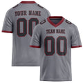Personalized Gray Black Solid Colour Football Jersey FT02240730GR188