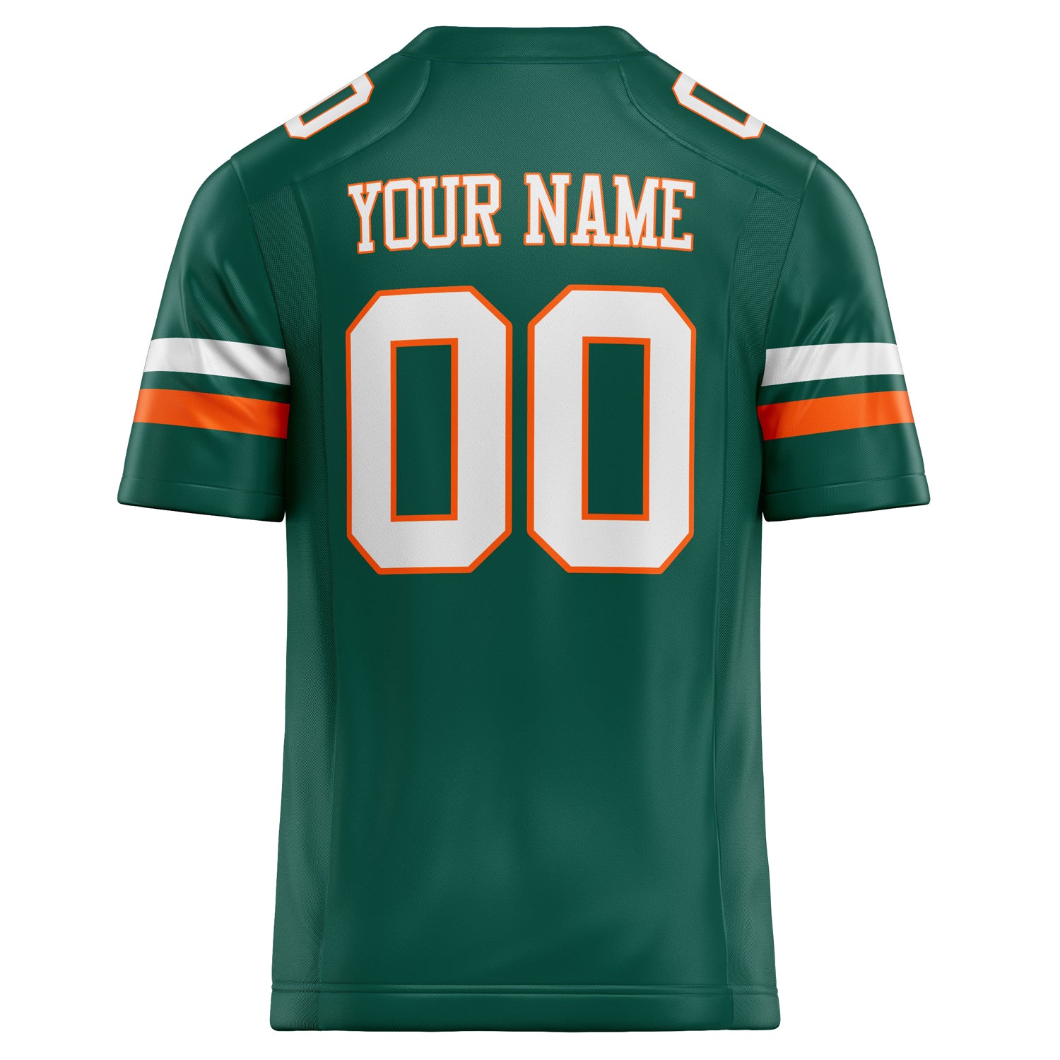 Personalized Kelly & Green White Solid Colour Football Jersey